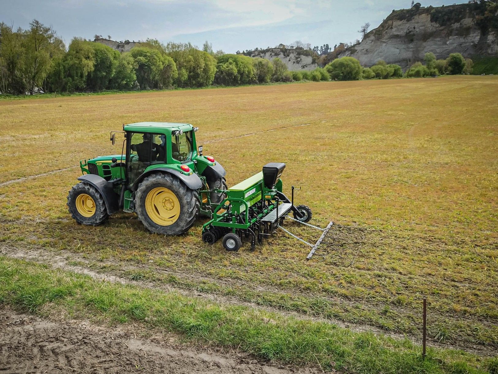 Direct drilling with the GrassFarmer® into a sprayed paddock for fast, reliable pasture renewal